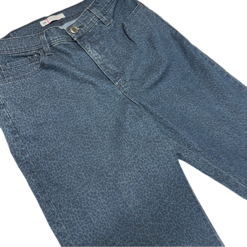 Dark blue Lee leopard print classic fit at the waist jeans - Picture 3 of 12